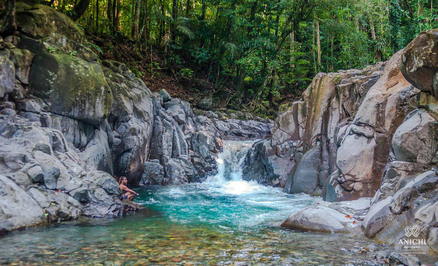 At the Waterfall Pool - Dominica Image Gallery - Anichi Resort & Spa
