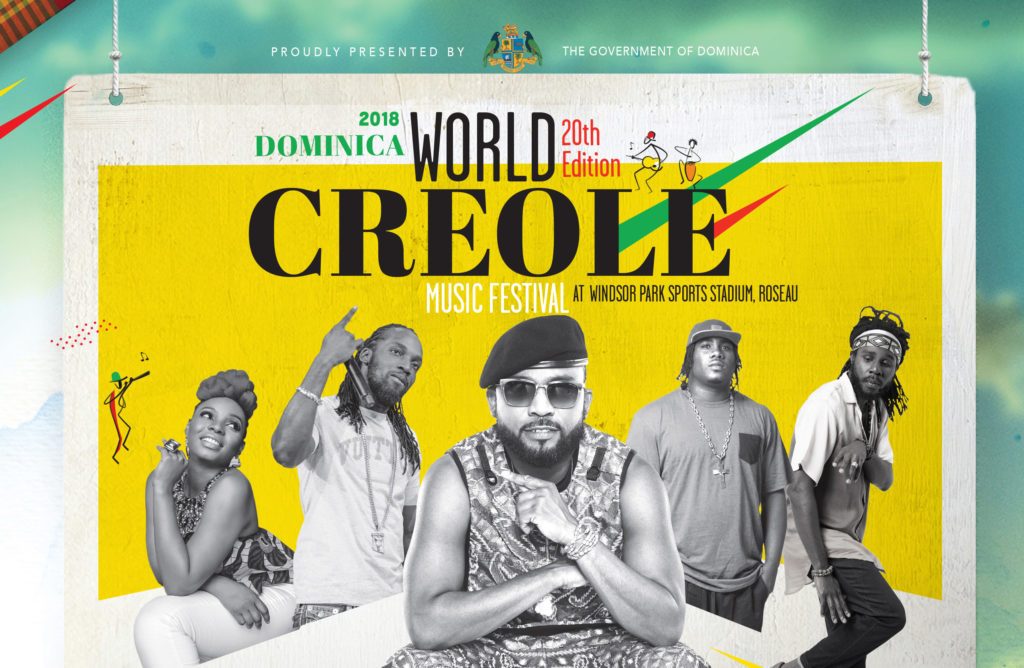 Flyer for Dominica's World Creole Music Festival 2018