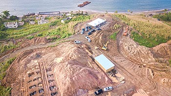 February 7, 2018 Anichi Resort Construction Update: West-North Aerieal View of the Beginning Stage of Construction