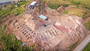 February 7, 2018 Anichi Resort Construction Update: Central Aerieal View of the Beginning Stage of Construction