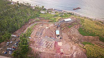 February 7, 2018 Anichi Resort Construction Update: West-South Aerieal View of the Beginning Stage of Construction