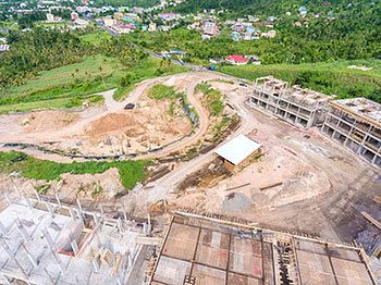 Anichi Resort Construction Update: Aerial View to the Central Part of the Construction Site. October 17, 2018