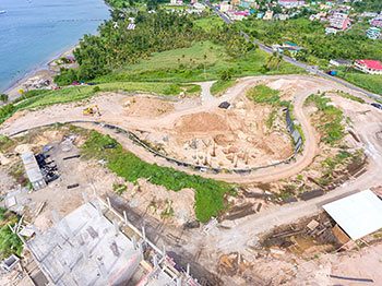 Anichi Resort Construction Update: Aerial View to the North with Central Part of the Construction Site. October 17, 2018