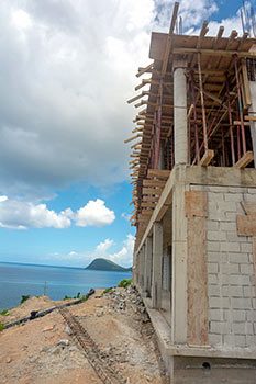 Anichi Resort Construction Update: Building with Caribbean Sea View at the Construction Site - October 17, 2018