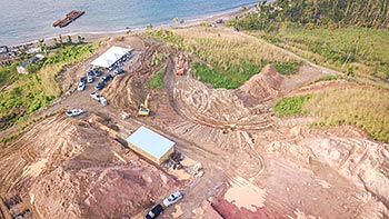Начальный этап строительства курорта Anichi Resort & Spa от 7 февраля 2018: Аэросъемка с запада на север