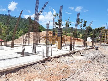 Ход строительства курорта Anichi Resort & Spa от 15 мая 2018: колонны первого этажа в блоке 9