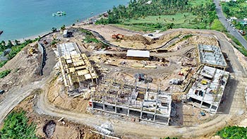 Ход строительства курорта Anichi Resort & Spa от 19 июля 2018: аэросъемка на северную часть строительной площадки