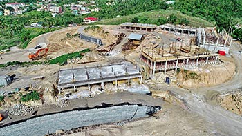 Ход строительства курорта Anichi Resort & Spa от 19 июля 2018: аэросъемка на восточную часть строительной площадки
