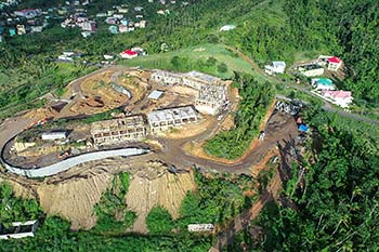 Ход строительства курорта Anichi Resort & Spa от 17 августа 2018: строительство с высоты птичьего полета
