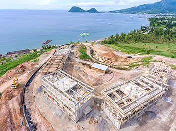 Ход строительства курорта Anichi Resort & Spa от 17 октября 2018: аэросъемка строительной площадки - вид на север