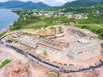Ход строительства курорта Anichi Resort & Spa от 17 октября 2018: аэросъемка - вид на северо-восток