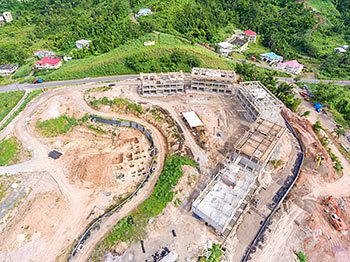 Ход строительства курорта Anichi Resort & Spa от 17 октября 2018: аэросъемка - вид на восток