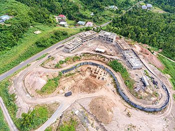 Ход строительства курорта Anichi Resort & Spa от 17 октября 2018: аэросъемка - вид на юго-восток