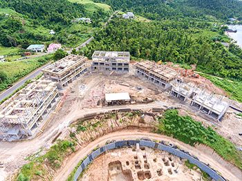 Ход строительства курорта Anichi Resort & Spa от 17 октября 2018: аэросъемка - прогресс по строительству пяти зданий