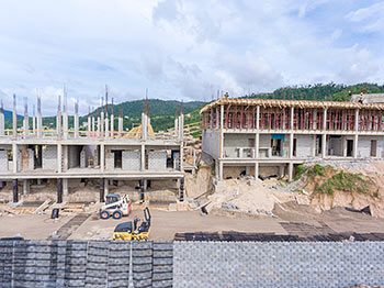 Ход строительства курорта Anichi Resort & Spa от 17 октября 2018: здания 6 и 7 крупный план