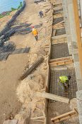Ход строительства курорта Anichi Resort & Spa от 17 октября 2018: рабочие на строительной площадке