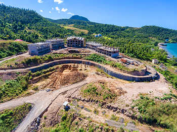 Ход строительства курорта Anichi Resort & Spa от 17 декабря 2018: аэросъемка с видом на юг