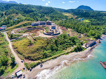 Ход строительства курорта Anichi Resort & Spa от 17 декабря 2018: аэросъемка с видом на запад