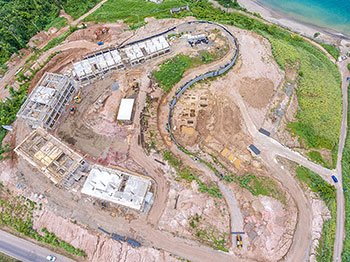 Ход строительства курорта Anichi Resort & Spa от 17 сентября 2018: Аэросъемка строительной площадки