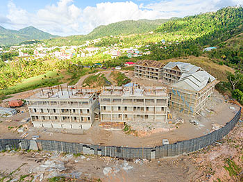 Ход строительства курорта Anichi Resort & Spa от 11 марта 2019: здания 6 и 7 с западной стороны