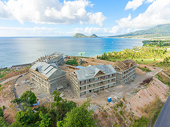 Ход строительства курорта Anichi Resort & Spa от 11 марта 2019: аэросъемка с видом на северо-запад