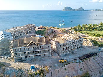Ход строительства курорта Anichi Resort & Spa от 17 февраля 2019: здания 9 и 10 с восточной стороны