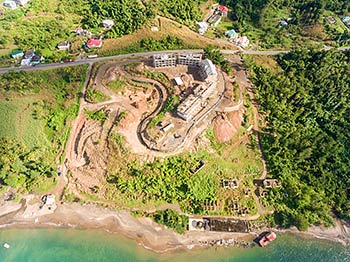 Ход строительства курорта Anichi Resort & Spa от 21 января 2019: аэросъемка строительной площадки