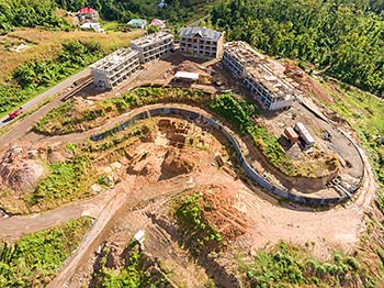 Ход строительства курорта Anichi Resort & Spa от 21 января 2019: аэросъемка зданий
