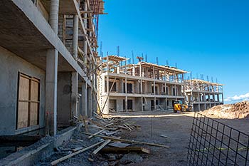Ход строительства курорта Anichi Resort & Spa от 21 января 2019: здание 7 и 6 крупным планом