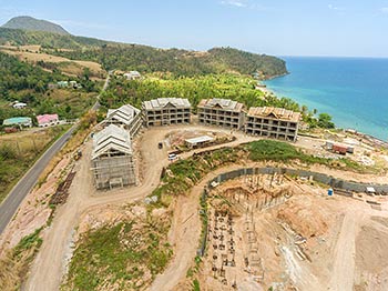 April 27, 2019 Anichi Resort Construction Site: Glimpse of the Caribbean Sea