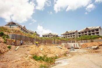 Доминиканский курорт: ход строительства от 4 июня 2019 - общий вид на здания с севера