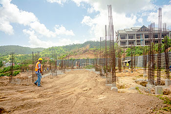 Доминиканский курорт: ход строительства от 4 июня 2019 - вид на фундамент для зданий 1 и 2