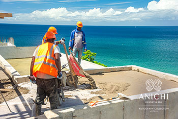 Ход строительства Anichi Resort & Spa от 21 октября 2019: строительные работы над зданием 3