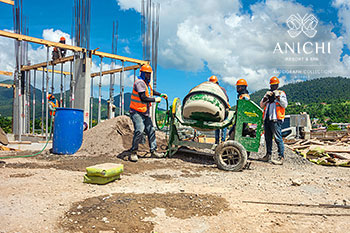 Ход строительства Anichi Resort & Spa от 21 октября 2019: строители
