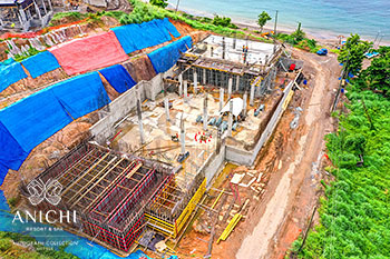 Ход строительства Anichi Resort & Spa от 21 октября 2019: вид с воздуха на здание D