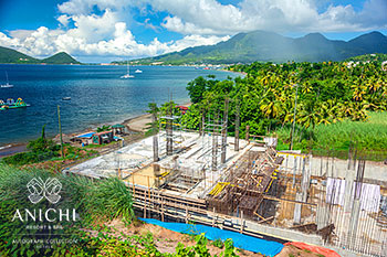 Ход строительства Anichi Resort & Spa от 21 октября 2019: здание D с видом на Карибское море