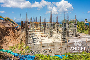 February 14, 2020 Construction Update: Building D with the Caribbean Sea View