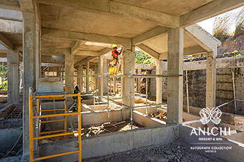 Ход строительства Anichi Resort & Spa от 24 января 2020: первый этаж здание 3