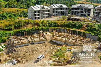 Ход строительства Anichi Resort & Spa от 24 января 2020: здания 1 и 2