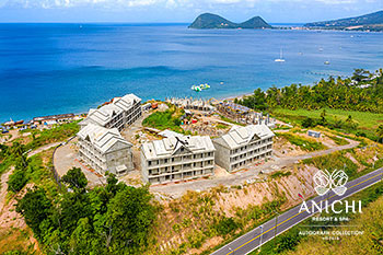 Ход строительства Anichi Resort & Spa от 14 февраля 2020: вид с воздуха на Карибское море