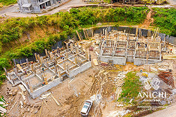 Ход строительства Anichi Resort & Spa от 14 февраля 2020: здания 1 и 2