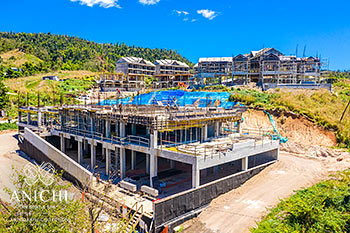 Ход строительства Anichi Resort & Spa от 22 апреля 2020: вид с воздуха на здание D