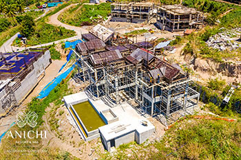 Ход строительства Anichi Resort & Spa от 22 апреля 2020: здание 3 с бассейном