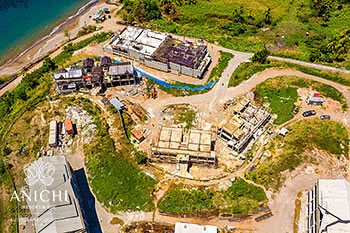 Ход строительства Anichi Resort & Spa от 22 апреля 2020: вид с воздуха на здания 1, 2, 3 и D