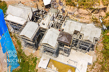 Ход строительства Anichi Resort & Spa от 22 мая 2020: вид с воздуха на здание 3