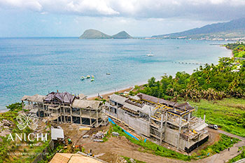 July 24, 2020 Construction Update: Buildings 3 and D with view to the Caribbean Sea