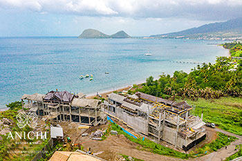 Ход строительства Anichi Resort & Spa от 24 июля 2020: здания 3 и D с видом на Карибское море