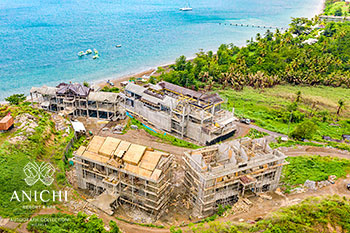 Ход строительства Anichi Resort & Spa от 24 июля 2020: здания на берегу Карибского моря