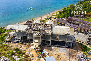 Ход строительства Anichi Resort & Spa от 3 июля 2020: здание 3 и вид на море