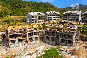 Ход строительства Anichi Resort & Spa от 3 июля 2020: вид с воздуха на здания 1 и 2